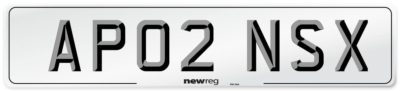 AP02 NSX Number Plate from New Reg